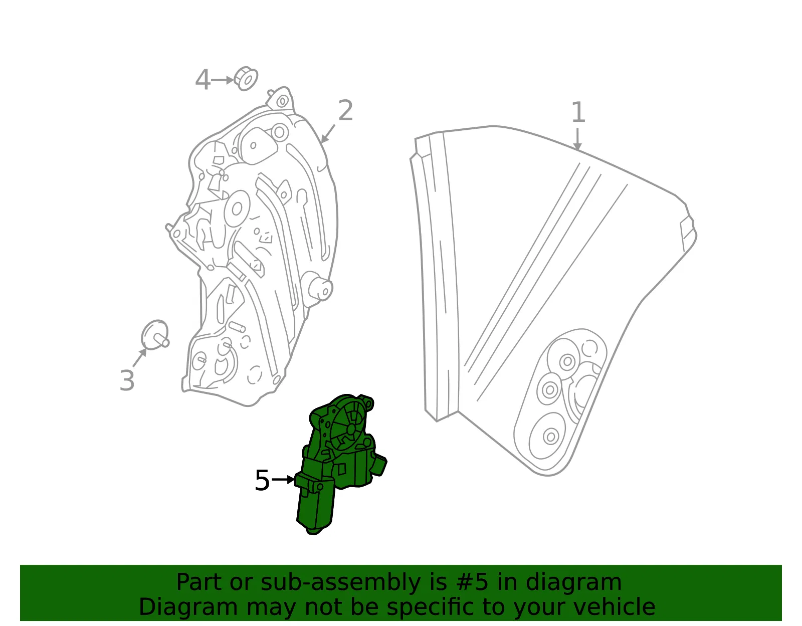 Motor Assembly Window Operating - Ford (WLM-304) - view 7