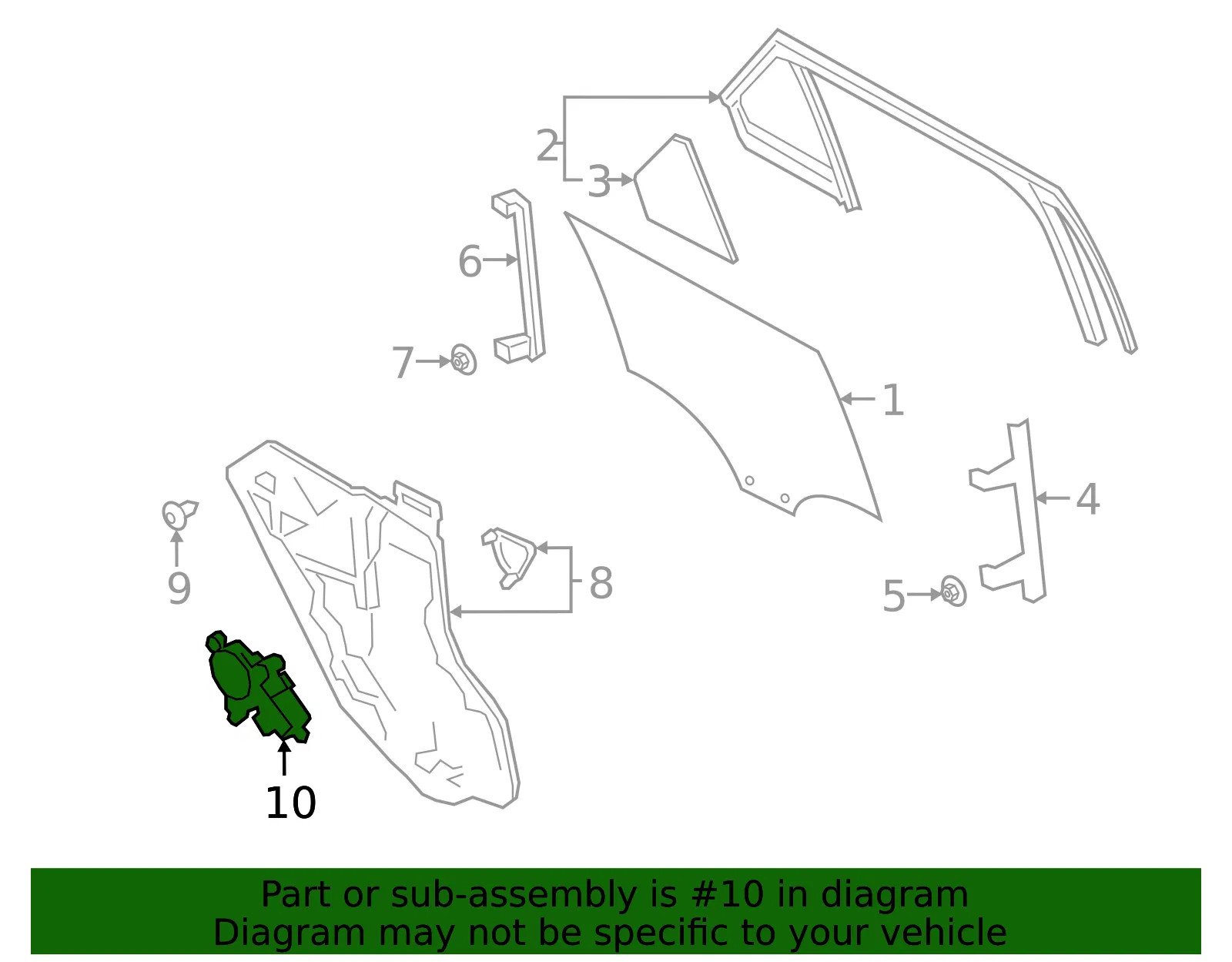 Motor Assembly Window Operating - Ford (WLM-342) - view 6