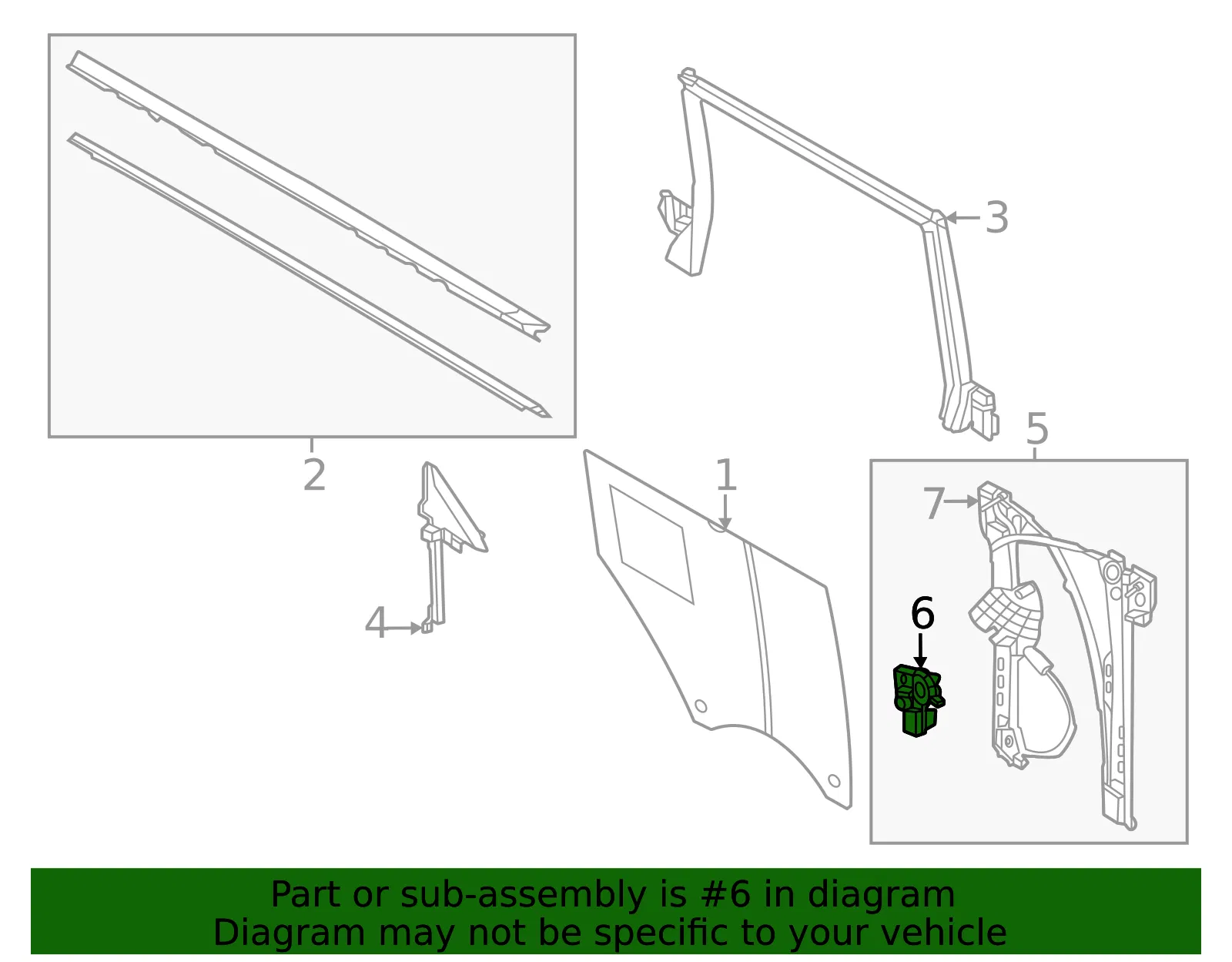 Motor Assembly Window Operating - Ford (WLM-383) - view 3