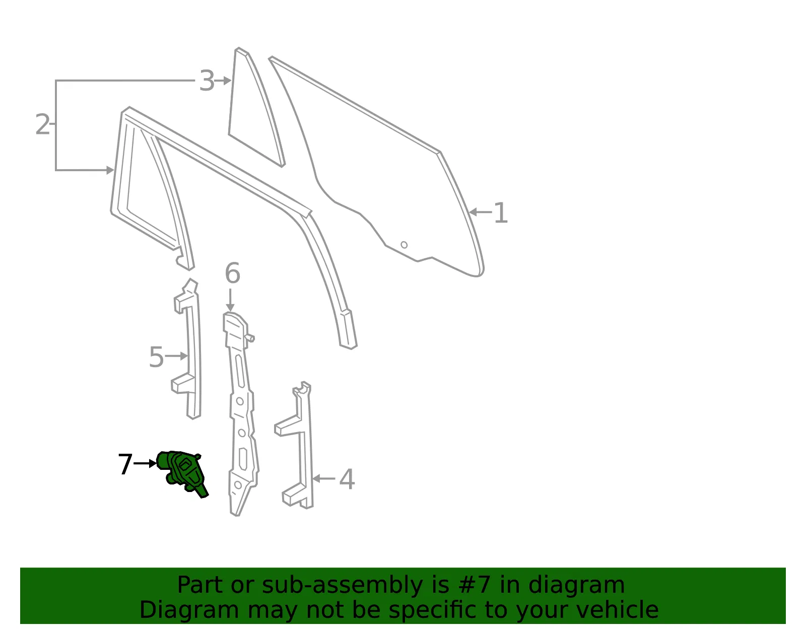 Motor Assembly Window Operating - Ford (WLM-385) - view 3
