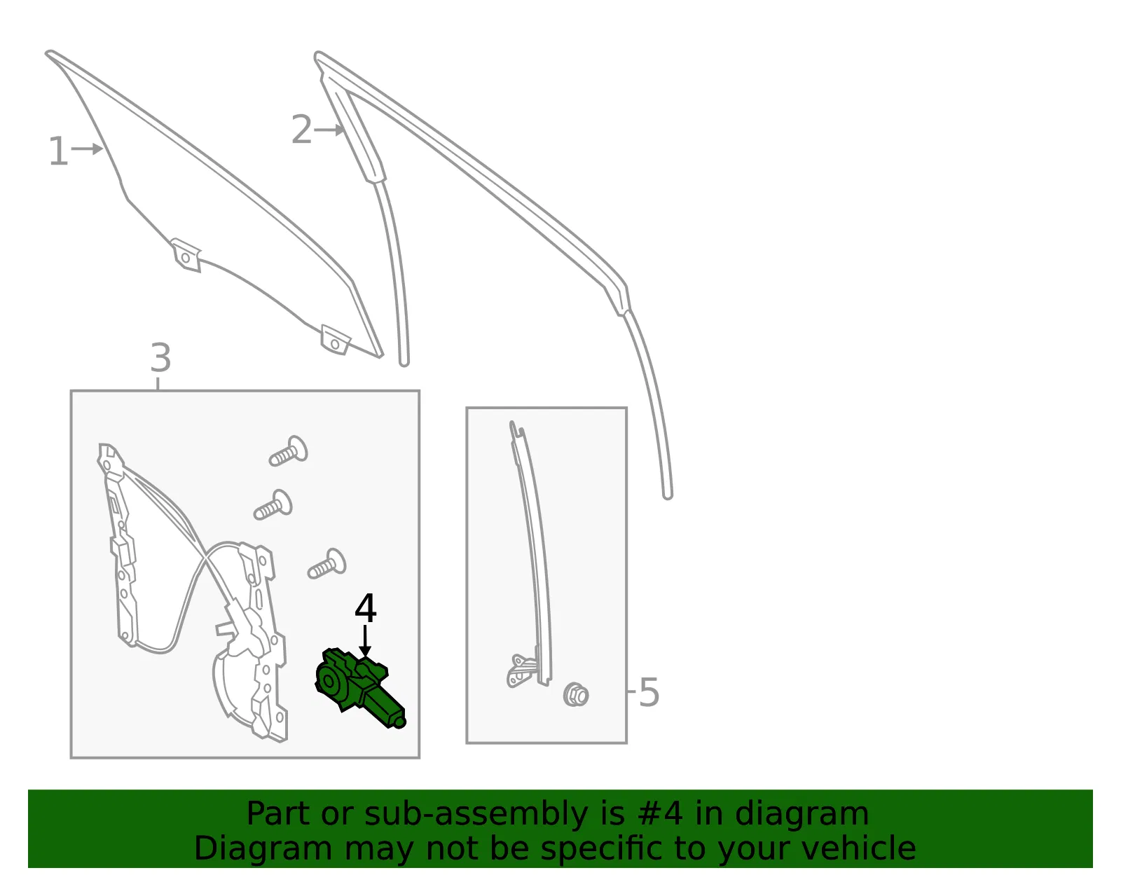 Motor Assembly Window Operating - Ford (WLM-392) - view 2