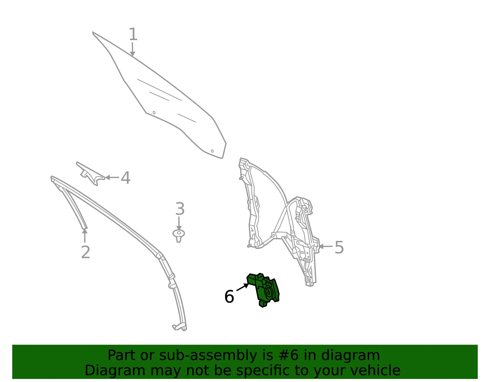 Motor Assembly Window Operating - Ford (WLM-398) - view 3