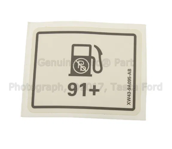 Fuel Information Label - Ford (XW4Z-9A095-AB)