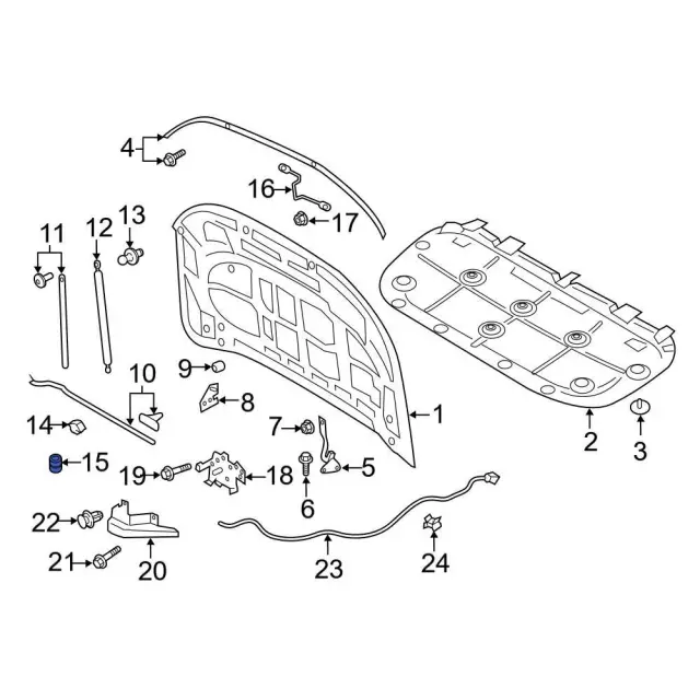 Hood Stop Buffer - Ford (ab3z16758d) - view 3