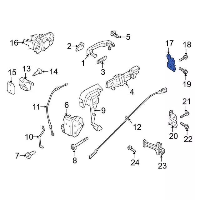 Door Hinge - Ford (ab3z2122801c) - view 9