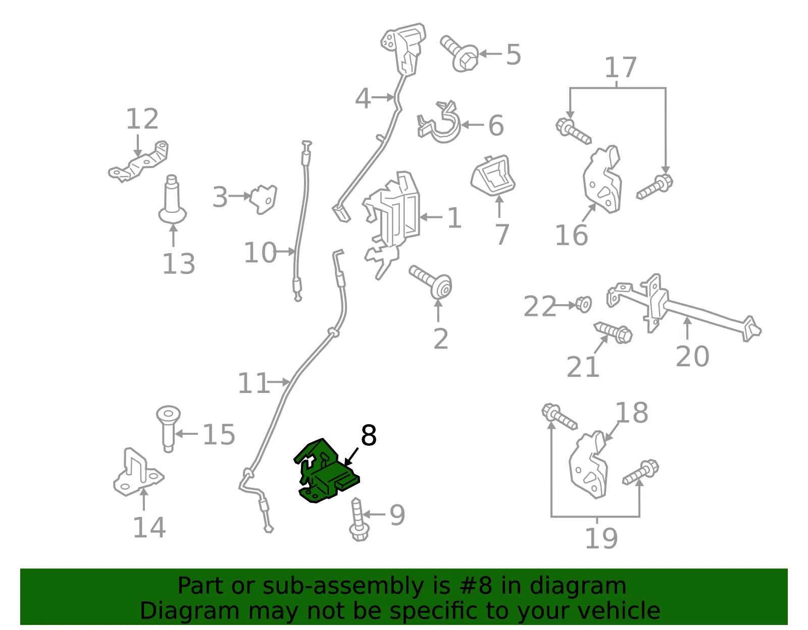Lower Latch - Ford (ab3z2126412a) - view 4