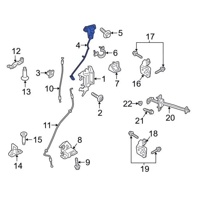 Upper Latch - Ford (ab3z21264a00a) - view 8