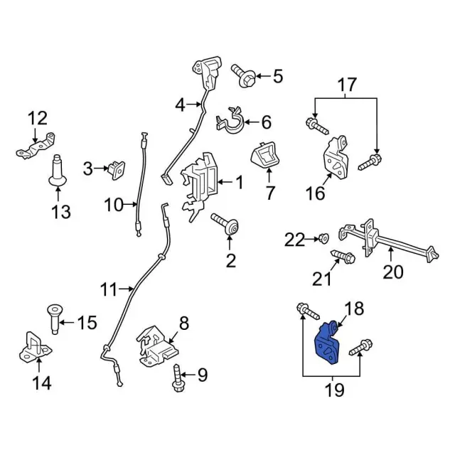 Door Hinge - Ford (ab3z2126800a) - view 3