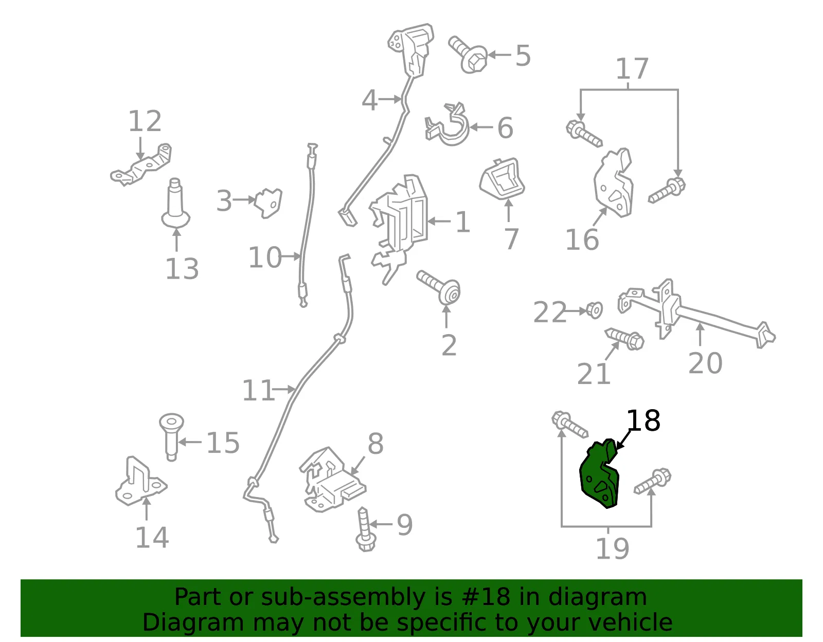 Door Hinge - Ford (ab3z2126800a) - view 6