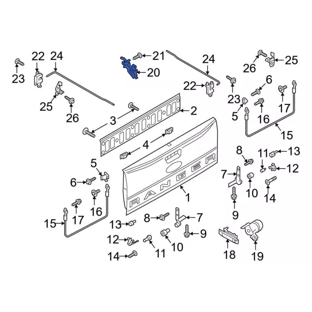 Handle Base - Ford (ab3z2143170a) - view 5