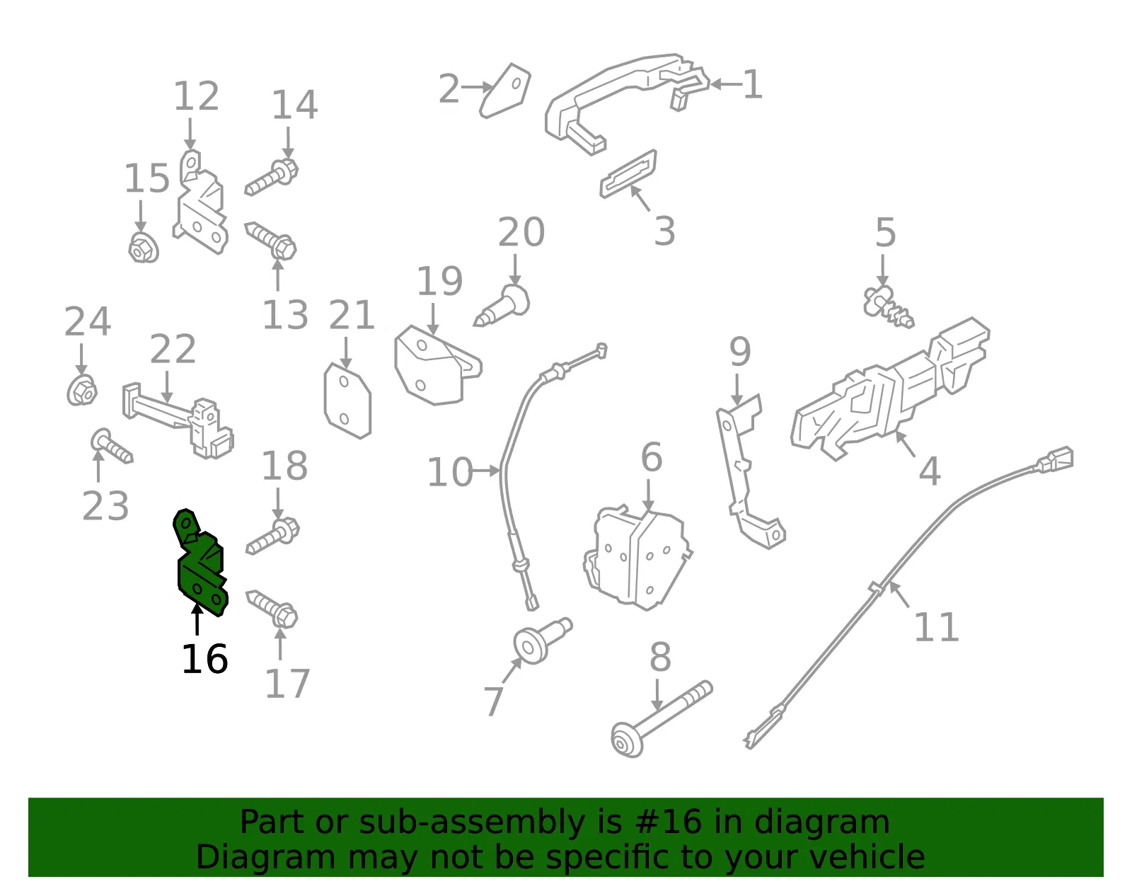 Door Hinge - Ford (ab3z2626810c) - view 4
