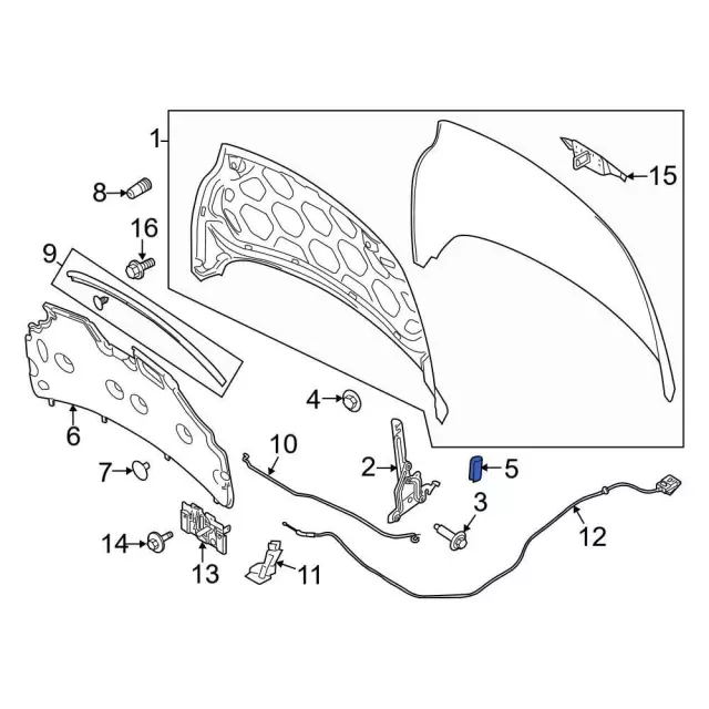 Hinge Protector - Ford (ae8z54611a30a) - view 10