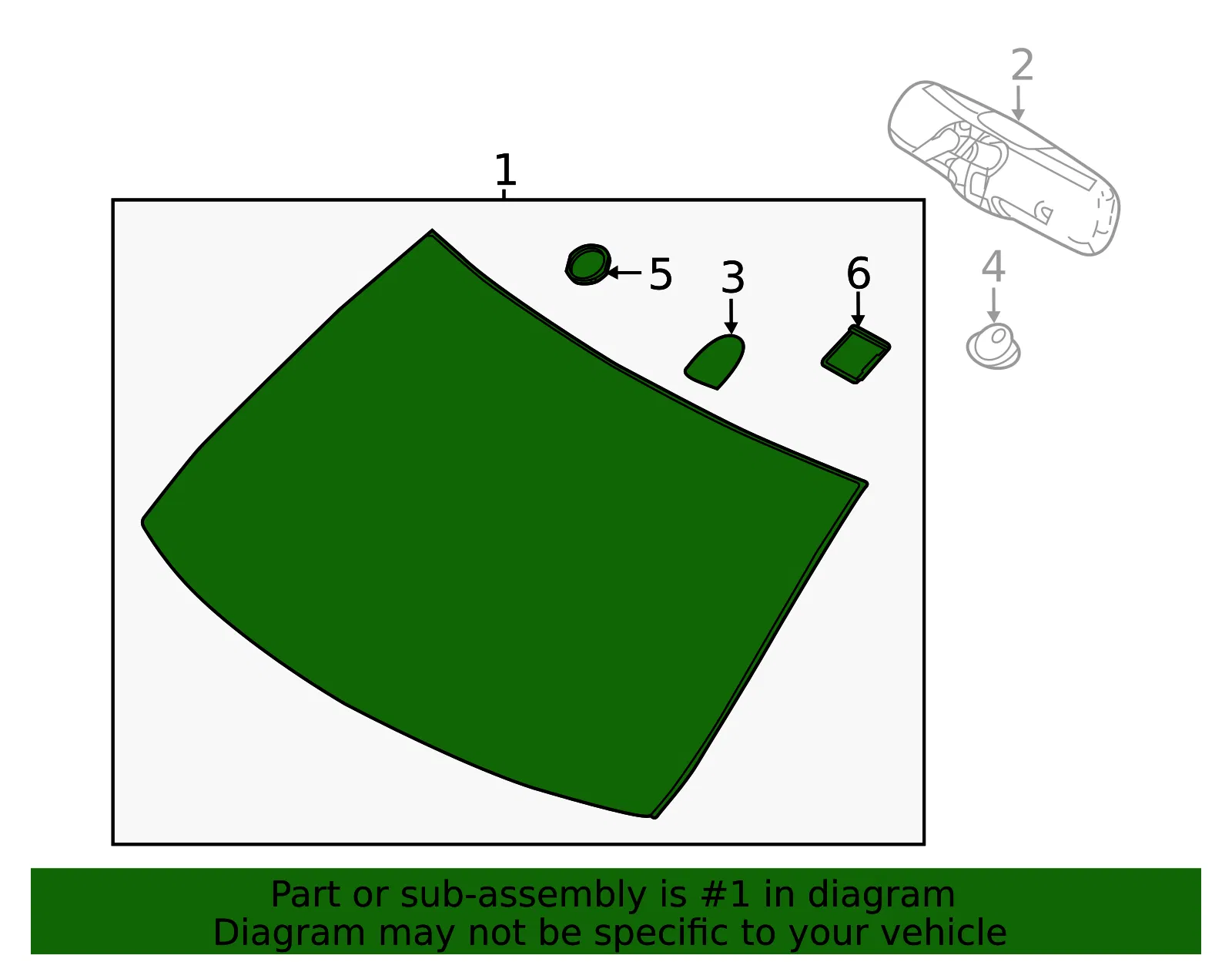 Glass Windscreen - Ford (ae9z7403100b) - view 5