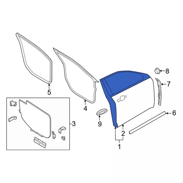 Door Shell - Ford (ag1z5420125b) - view 15