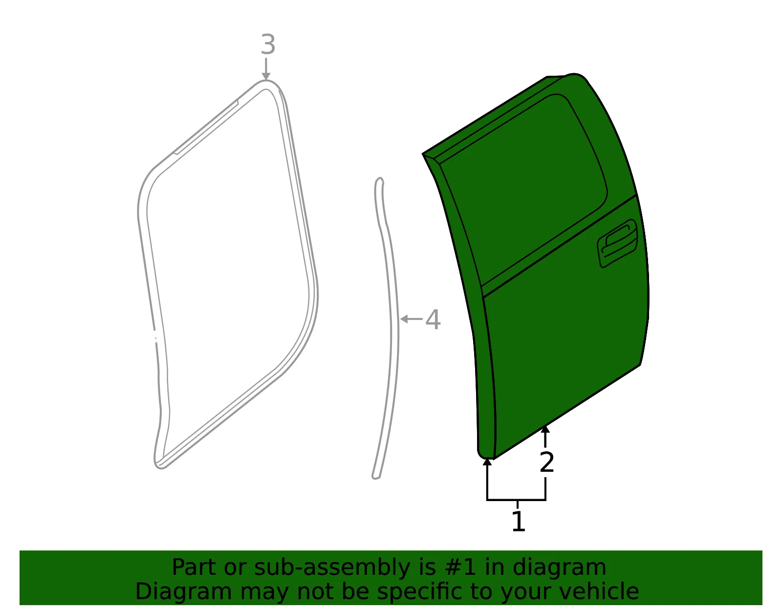 Door Shell - Ford (al3z1624630b) - view 9
