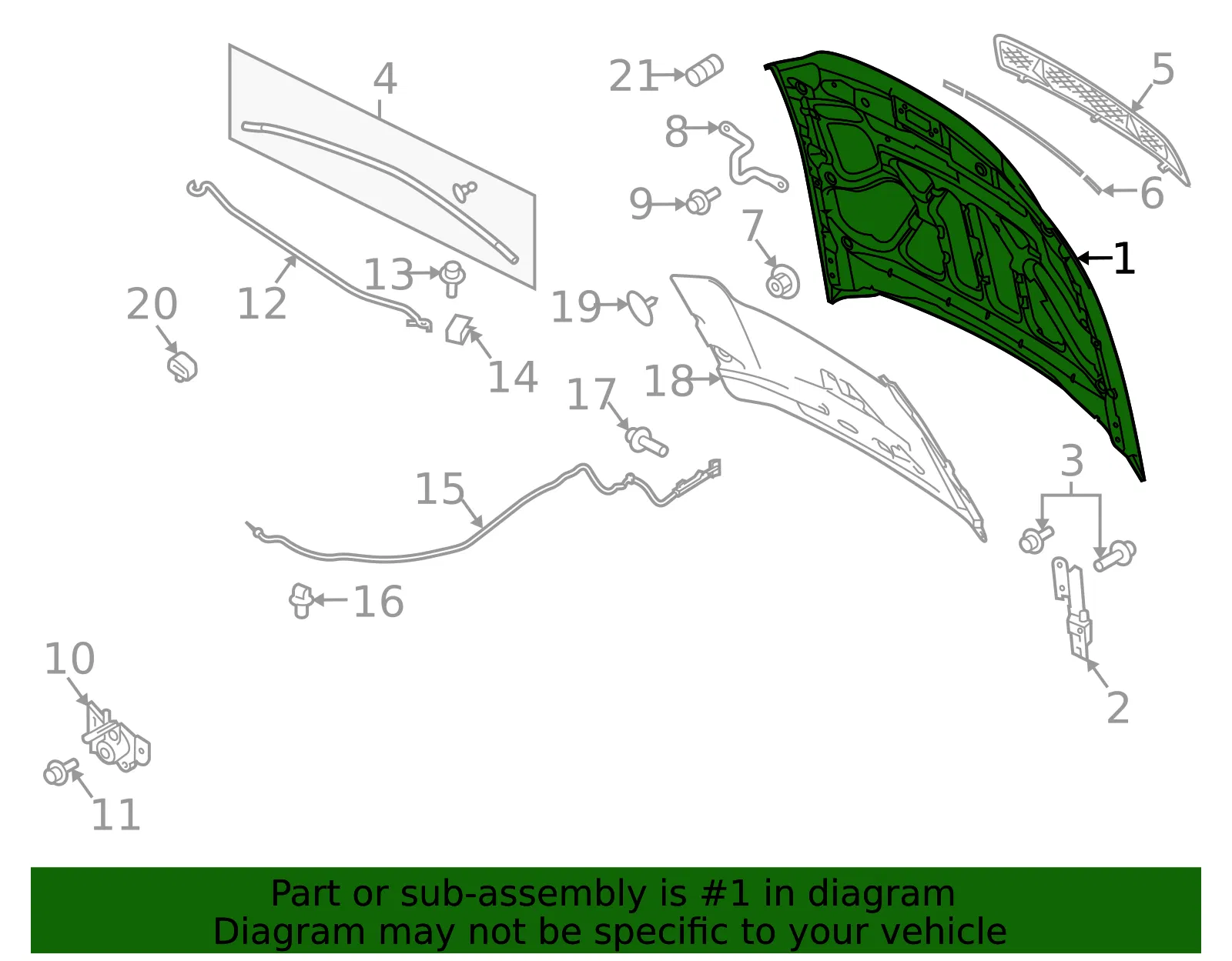 Hood Panel - Ford (ar3z16612a) - view 4