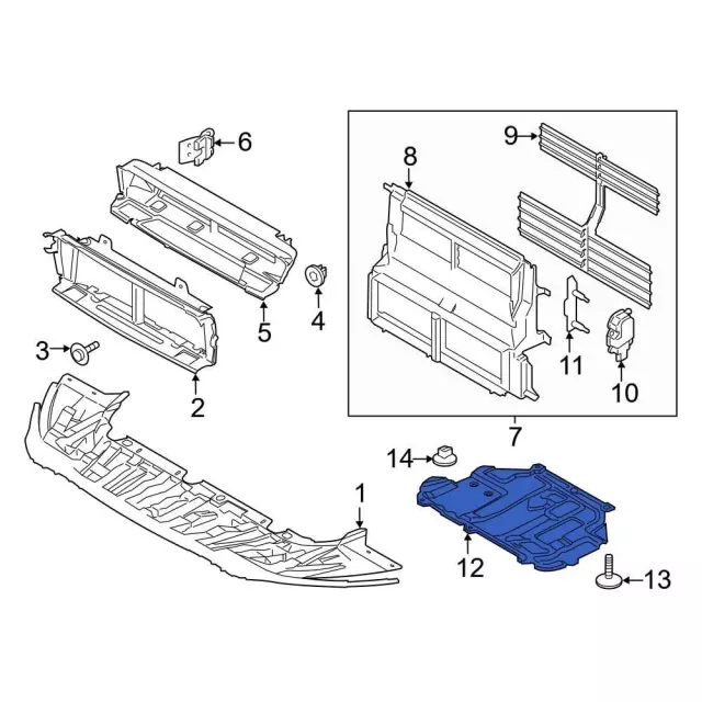 Radiator Support Splash Shield - Ford (av6z6p013b)