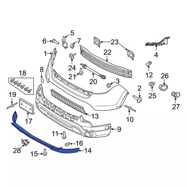 Valance Panel - Ford (bb5z17626bb) - view 10