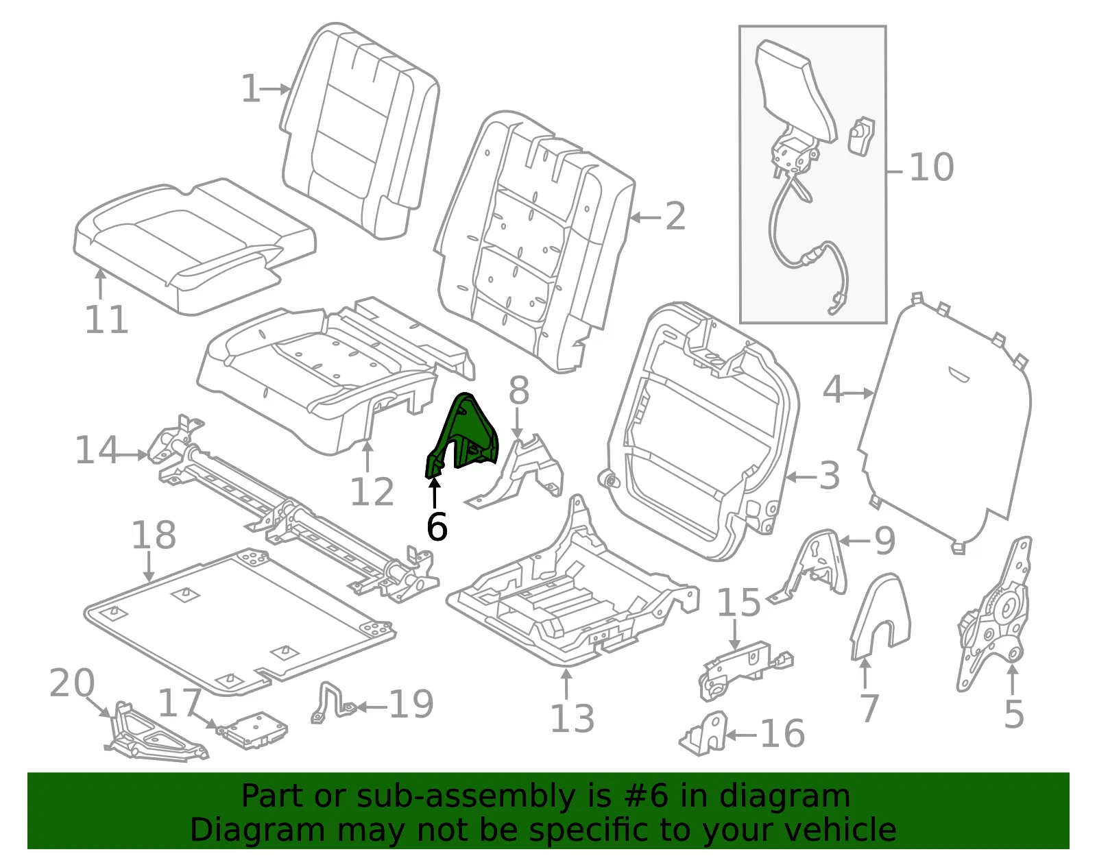 Latch Cover - Ford (bb5z7861348bb) - view 3