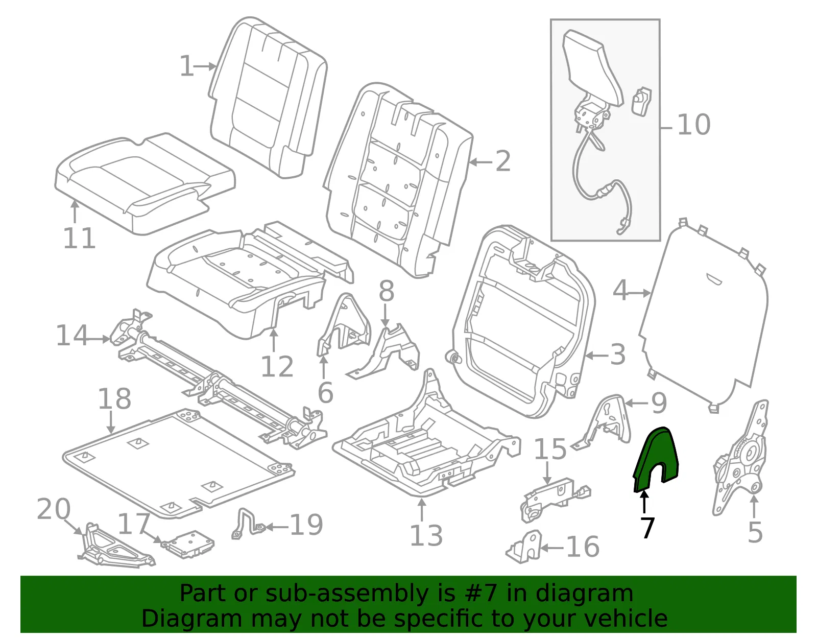 Latch Cover - Ford (bb5z7867460fa) - view 6