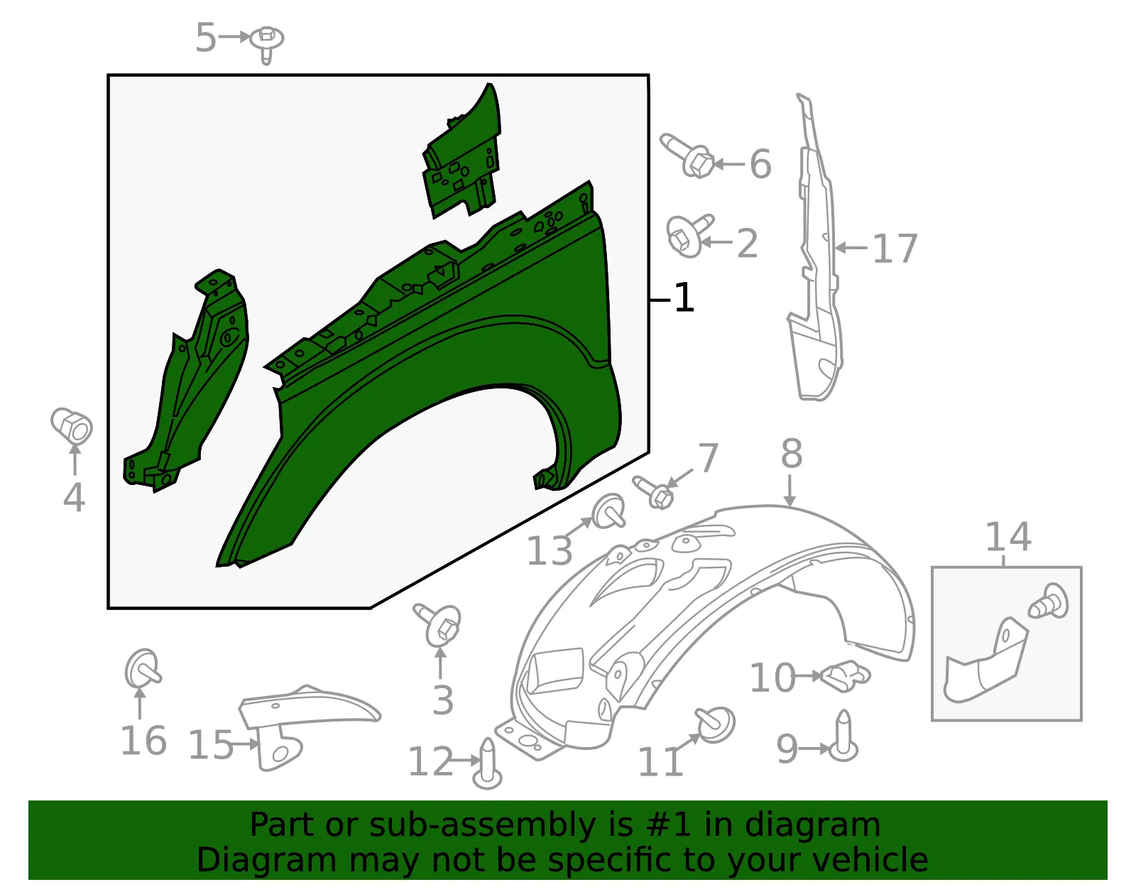 Fender Assembly Front - Ford (bc3z16005b) - view 6