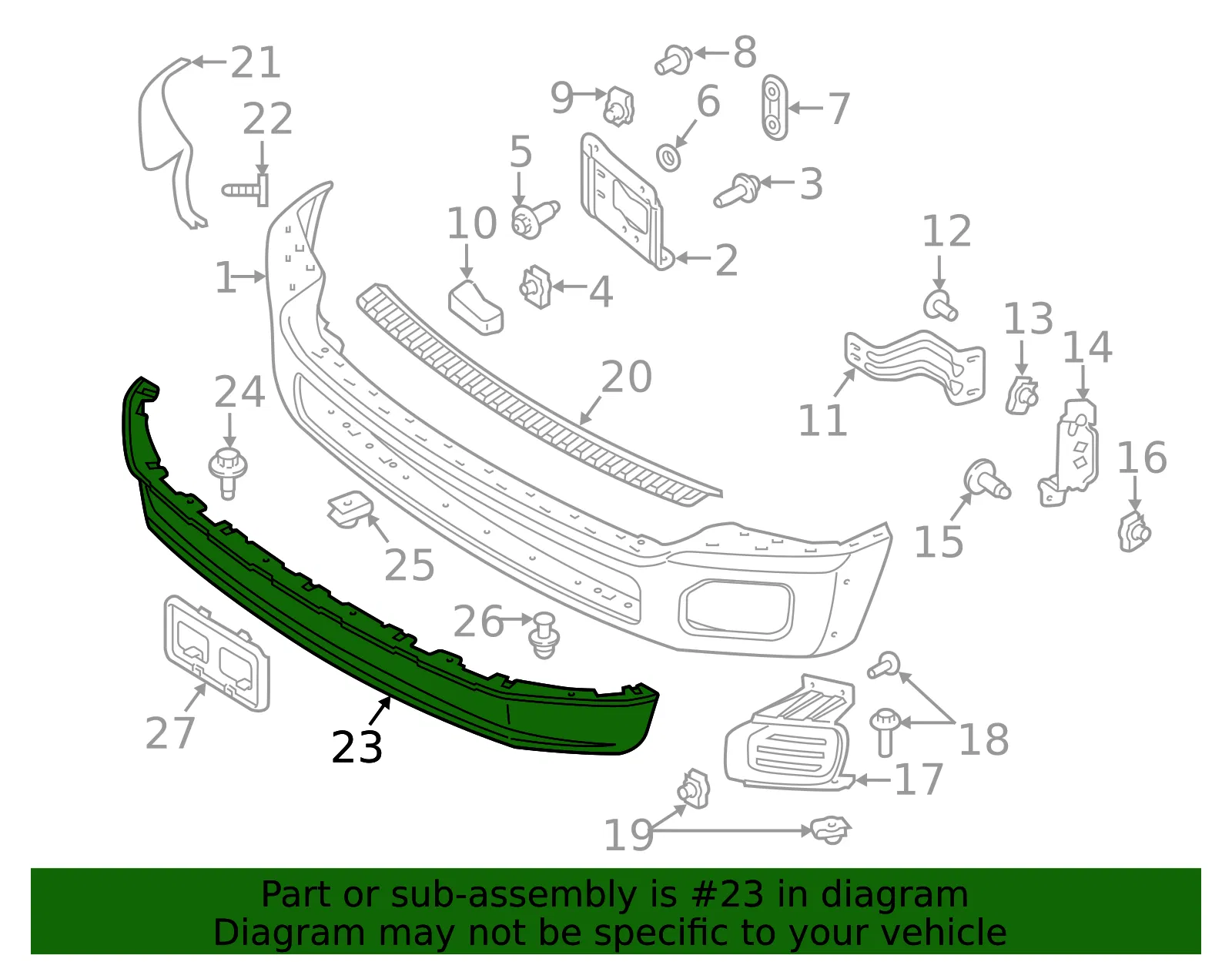 Valance Panel - Ford (bc3z17626ba) - view 7