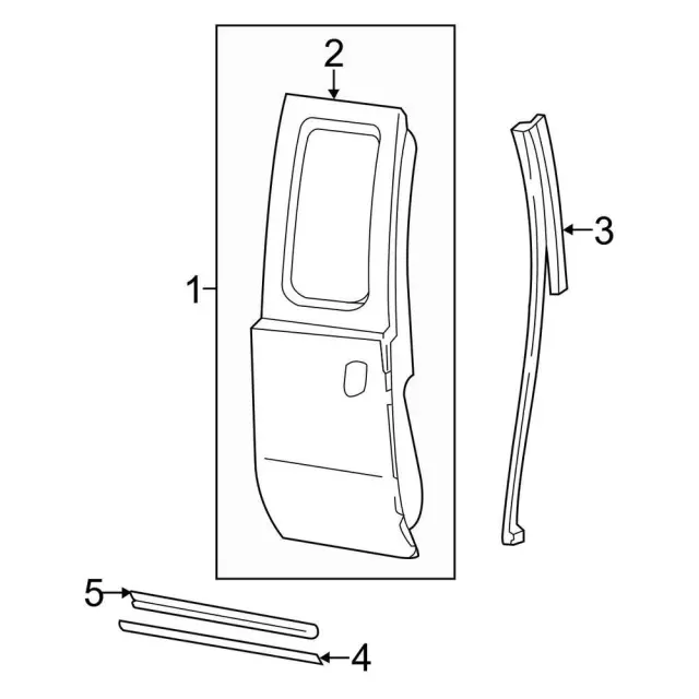 Door Shell - Ford (bc3z2824630b) - view 13