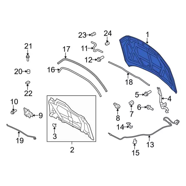 Hood Panel - Ford (be5z16612a) - view 5