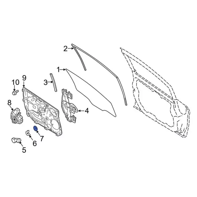 Window Handle Escutcheon - Ford (be8z5823370ab) - view 7