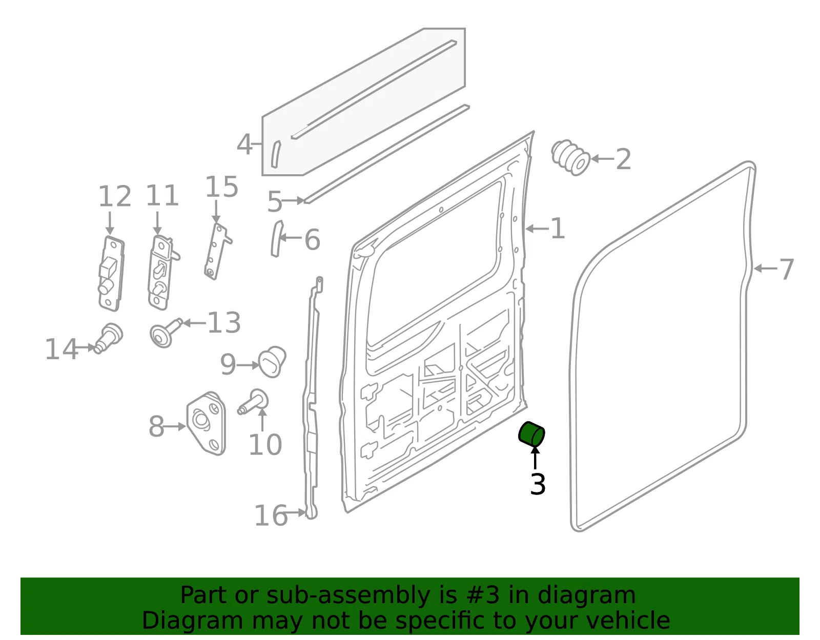 Door Shell Bumper - Ford (bk2z16758e) - view 5