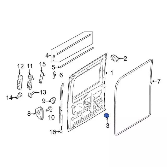 Door Shell Bumper - Ford (bk2z16758e) - view 7