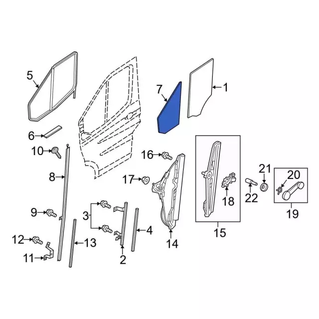 Vent Window Assembly - Ford (bk3z6121413c) - view 4