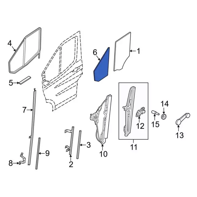 Vent Window Assembly - Ford (bk3z6121413c) - view 9