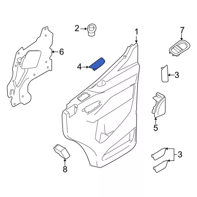 Door Panel Insert - Ford (bk3z6124140bb) - view 3