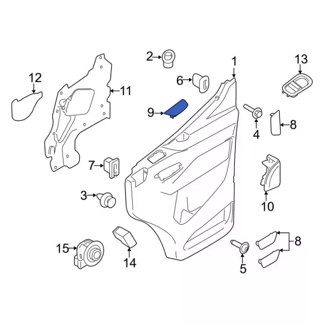 Door Panel Insert - Ford (bk3z6124140bb) - view 4