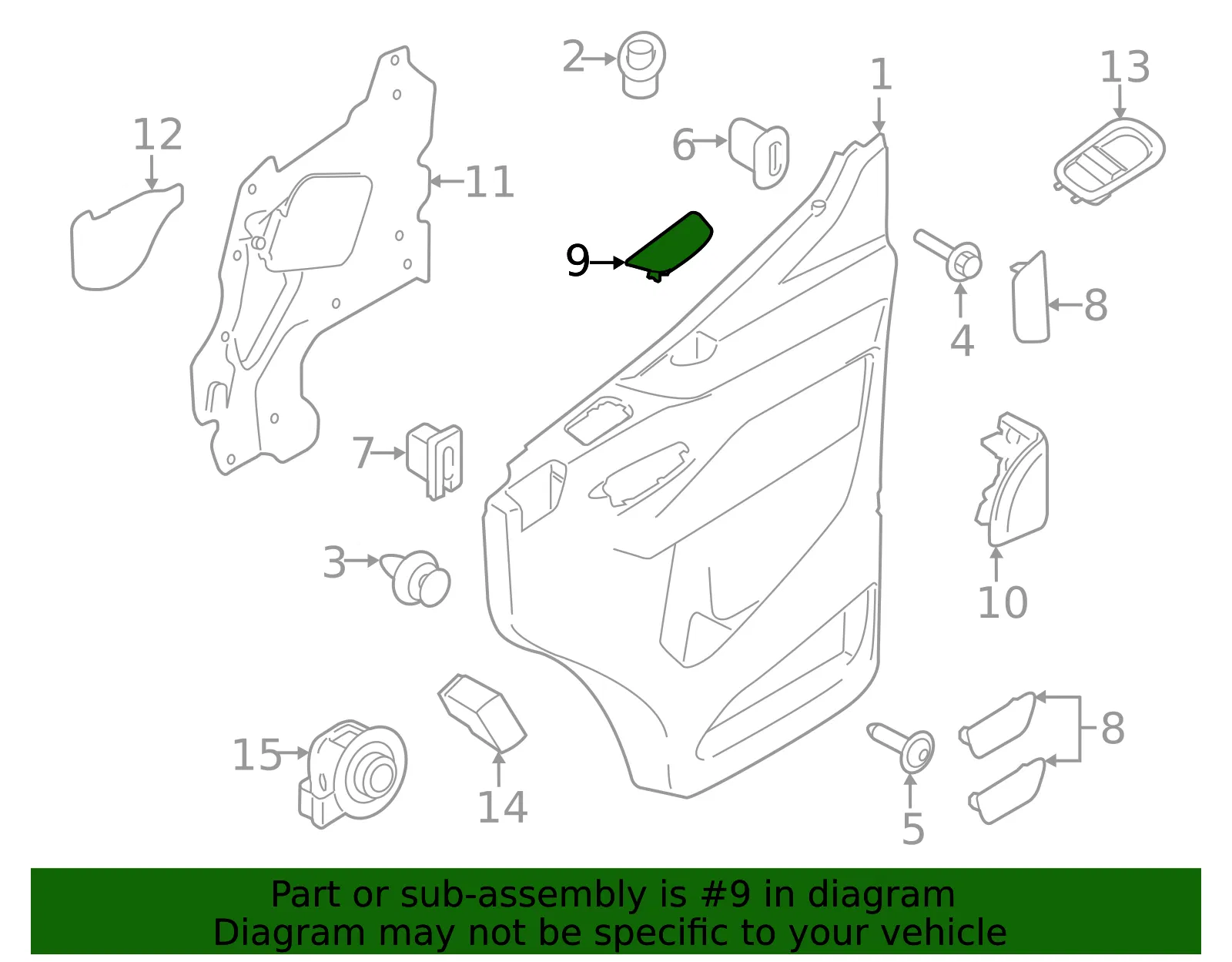 Door Panel Insert - Ford (bk3z6124140bb) - view 6