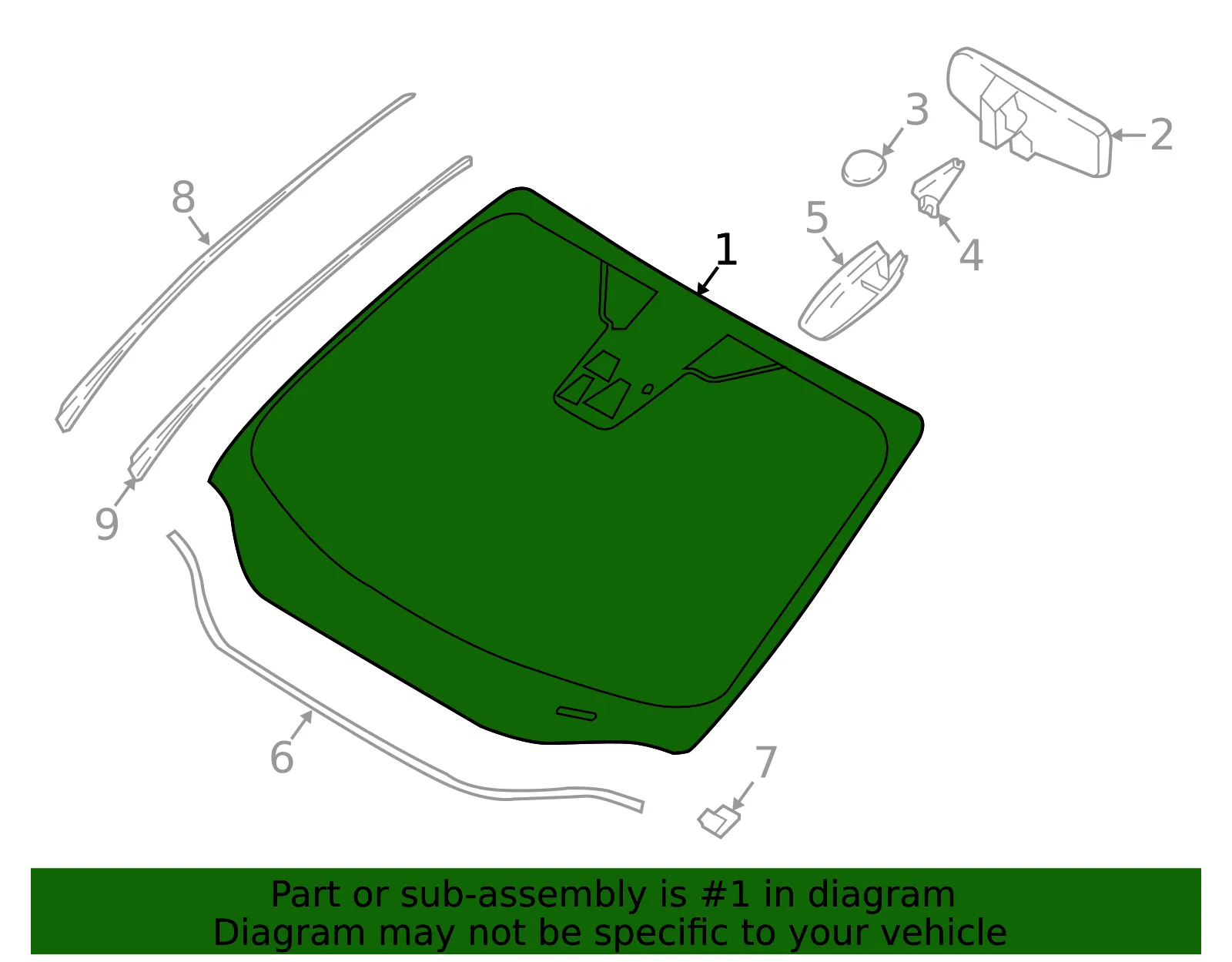 Windshield - Ford (bm5z5803100e) - view 4