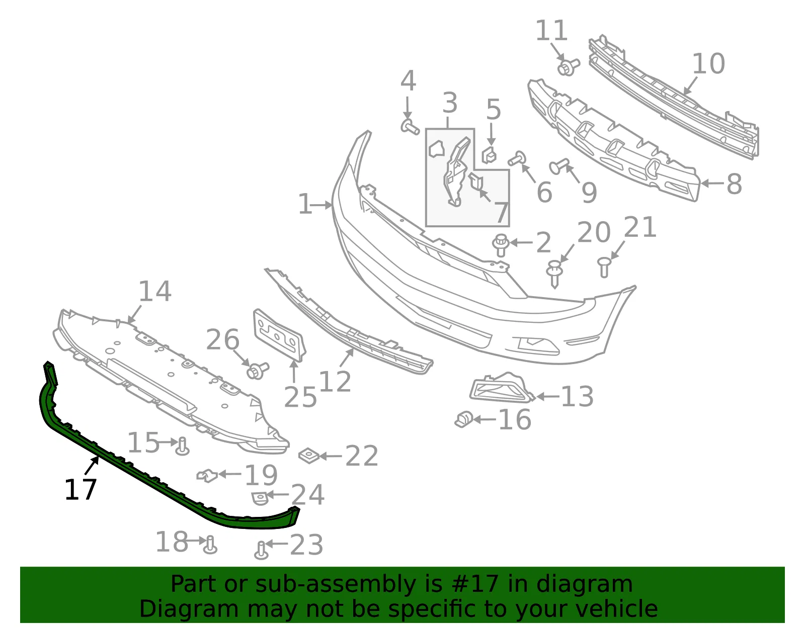 Valance Panel - Ford (br3z17d957aa) - view 6