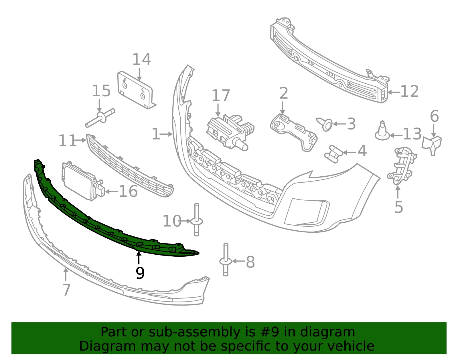 Valance Panel - Ford (bt4z17626aa) - view 5