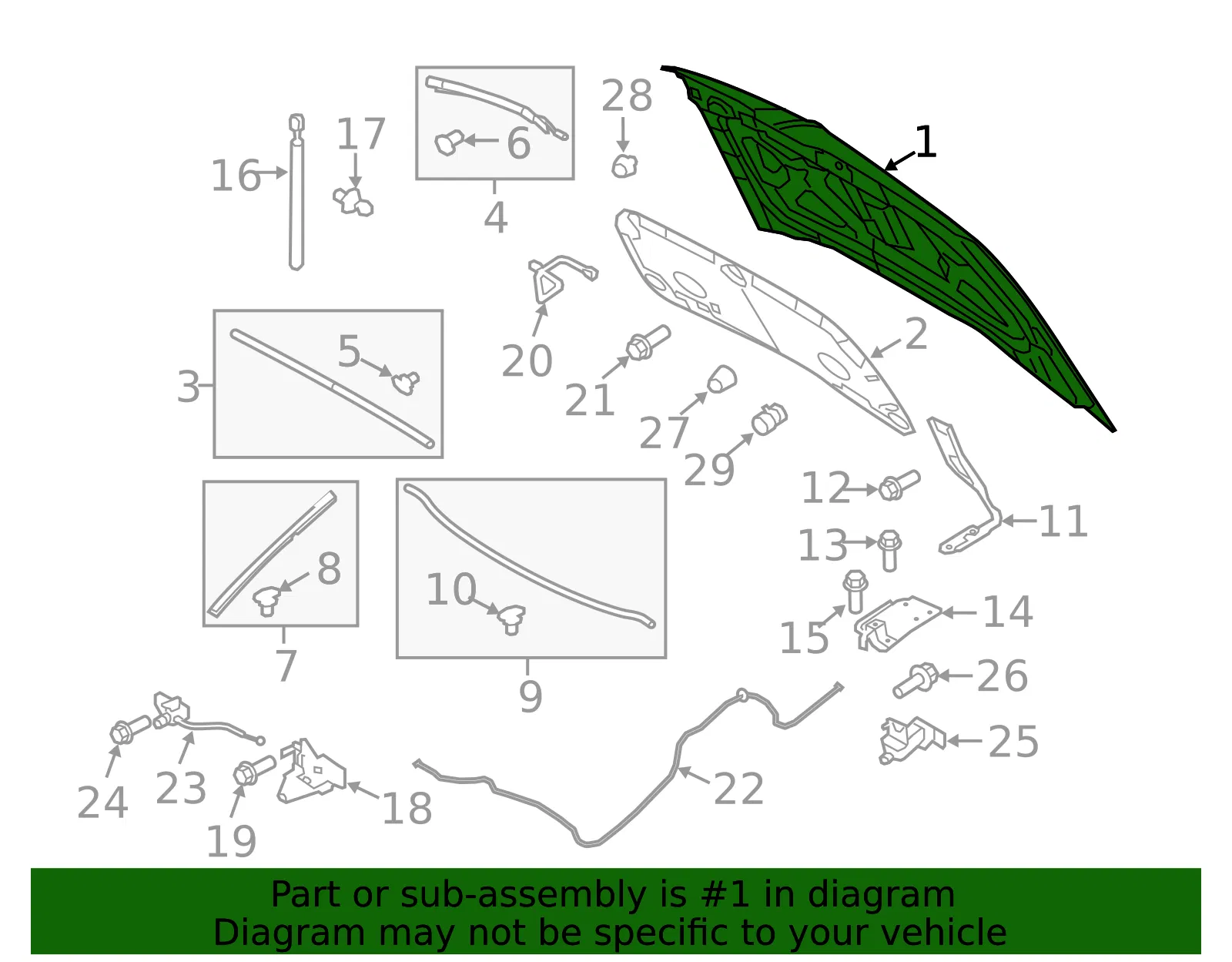 Hood Panel - Ford (ce9z16612a) - view 5