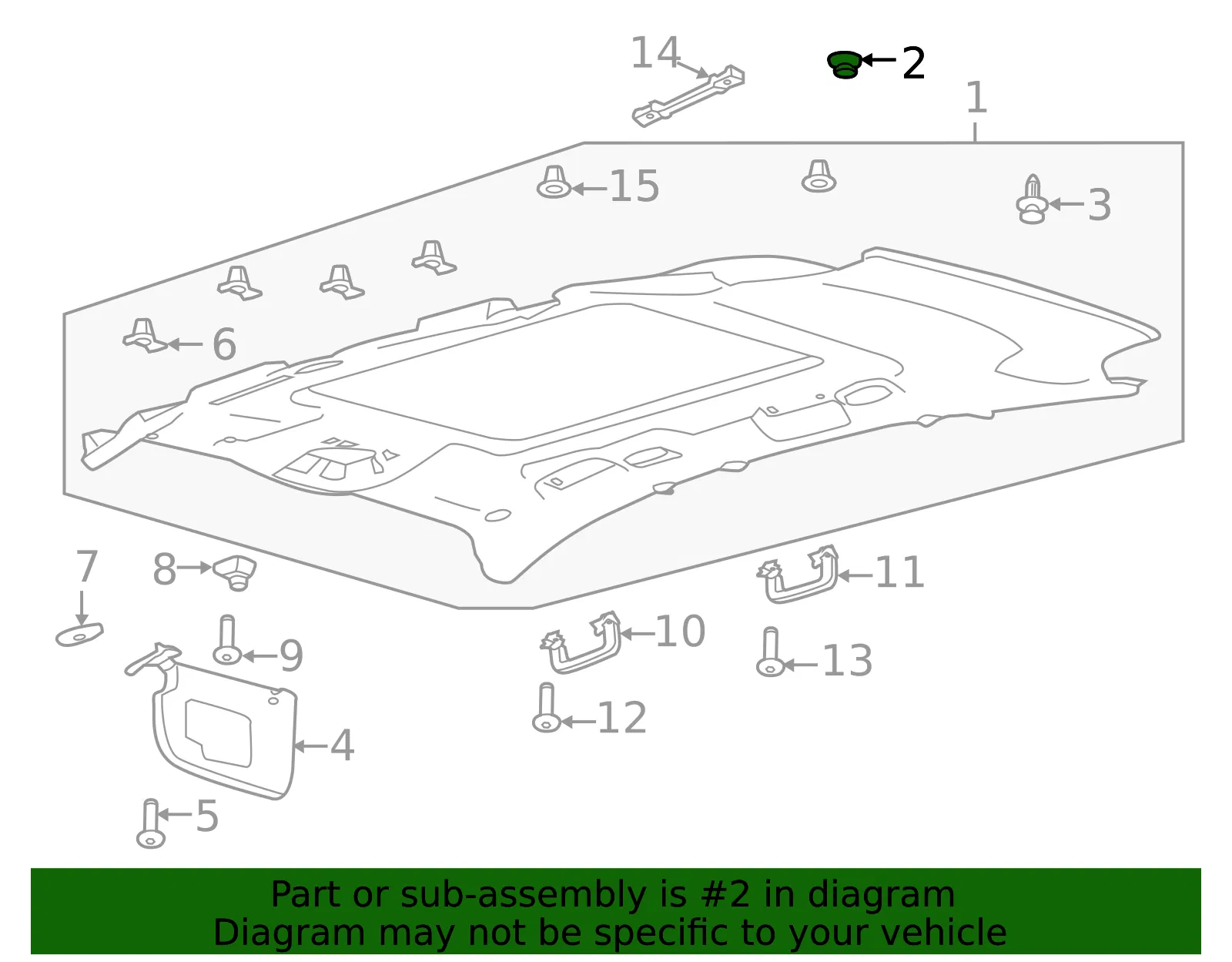 Headliner Retainer - Ford (cj5z7850980a) - view 3