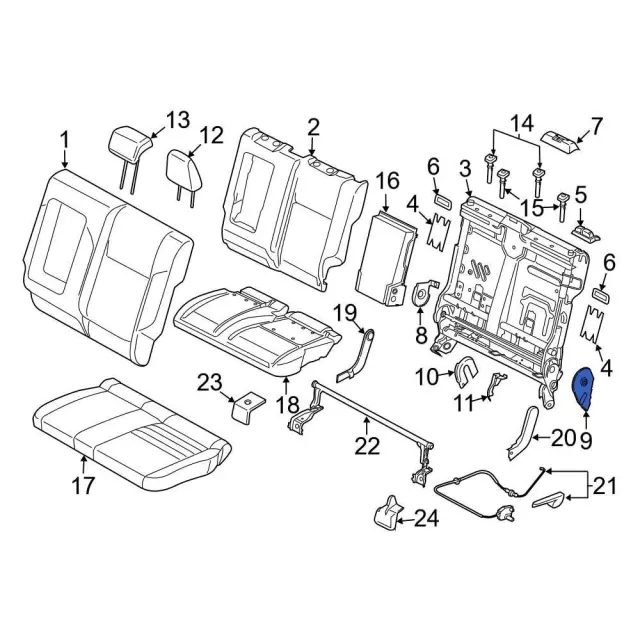 Hinge Cover - Ford (cj5z7863389ba) - view 4