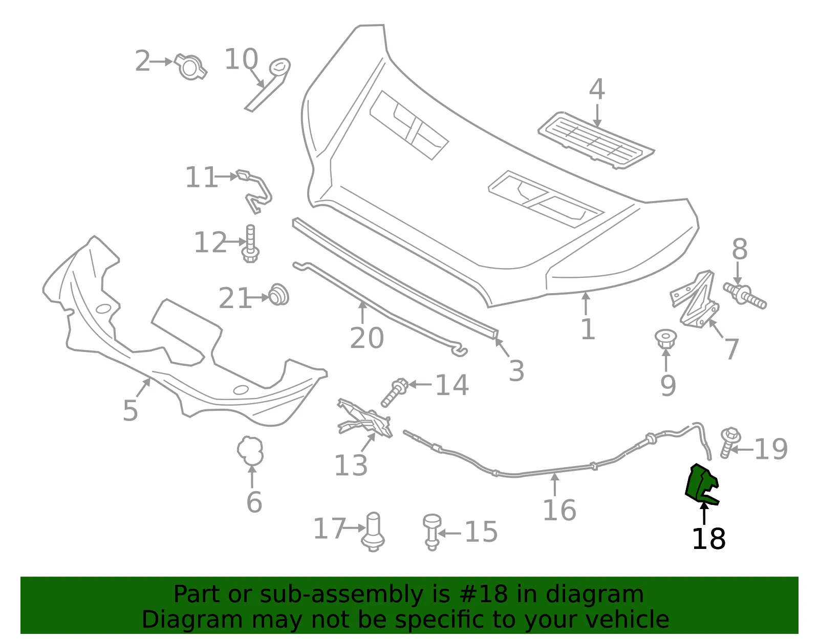 Release Handle - Ford (ck4z16b626a) - view 10
