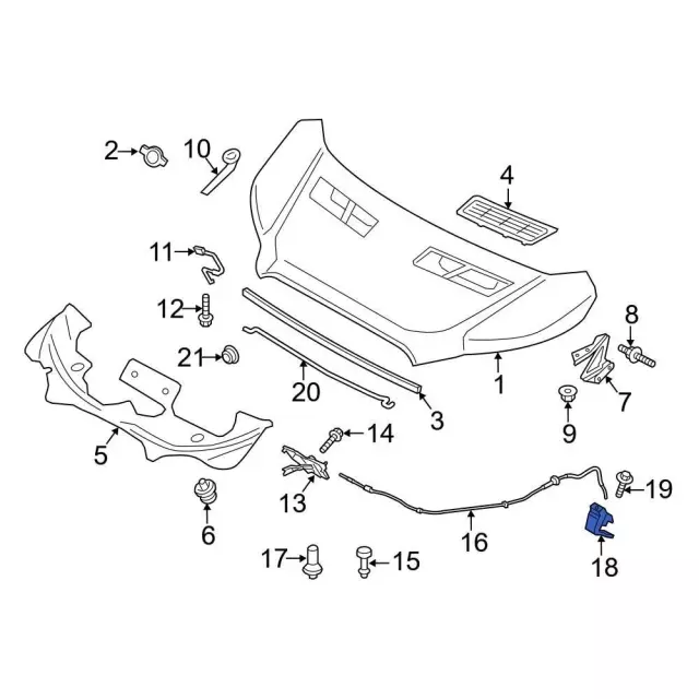 Release Handle - Ford (ck4z16b626a) - view 16