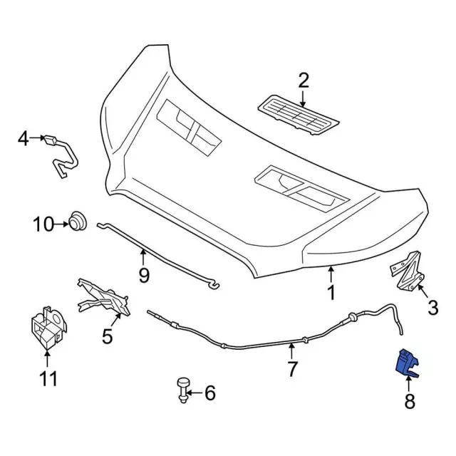 Release Handle - Ford (ck4z16b626a) - view 18