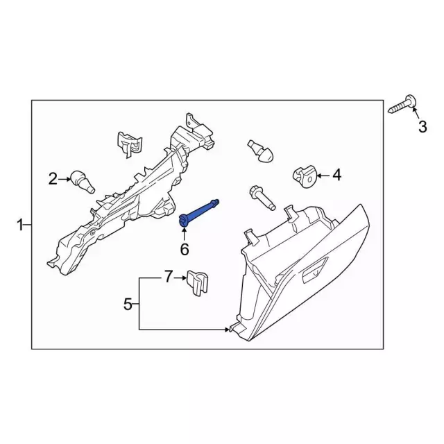 Hinge Pin - Ford (ck4z6106056a) - view 3
