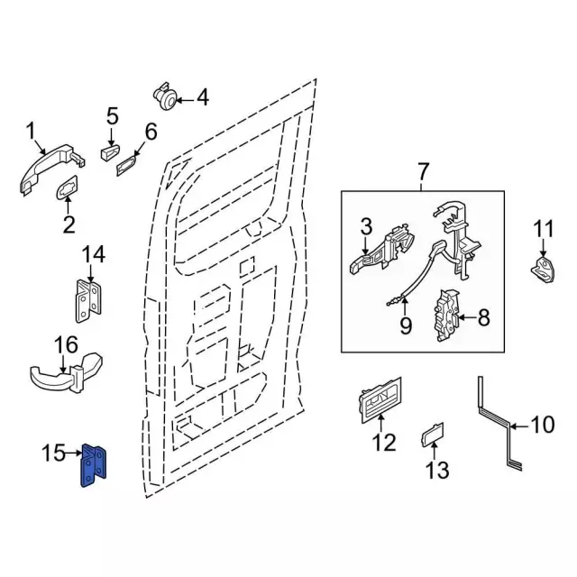 Door Hinge - Ford (ck4z6122800d) - view 13
