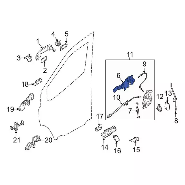 Handle Base - Ford (ck4z6126684c) - view 9