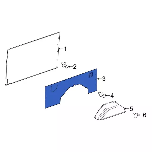 Interior Quarter Panel Trim Panel - Ford (ck4z6131012a) - view 2