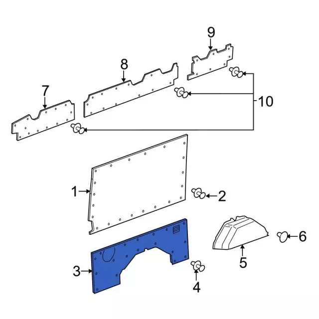 Interior Quarter Panel Trim Panel - Ford (ck4z6131012a) - view 5
